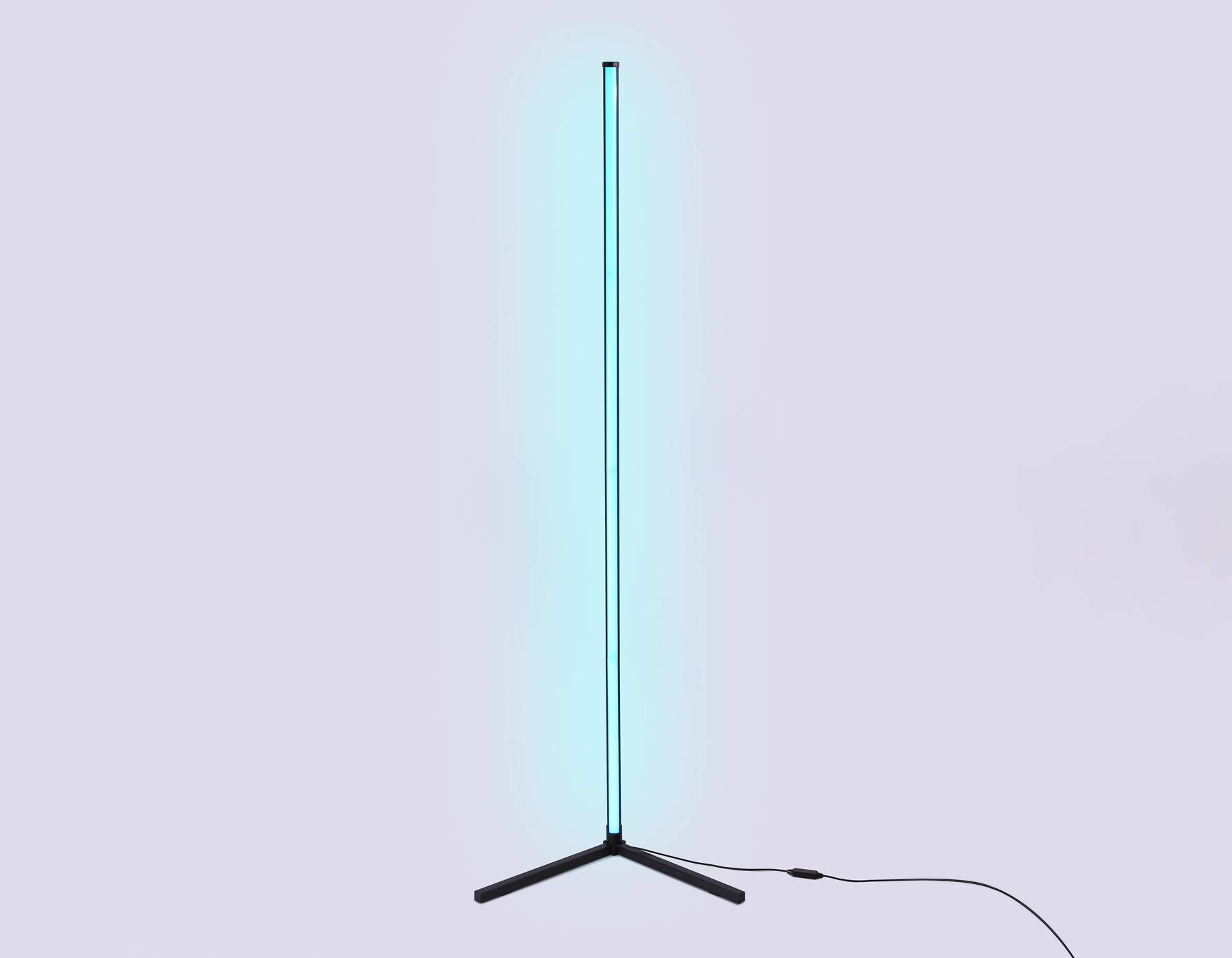 Светильник светодиодный напольный RGB с пультом FL8027 BK черный LED 20W RGB D32*1650 (ПДУ РАДИО 2.4G)