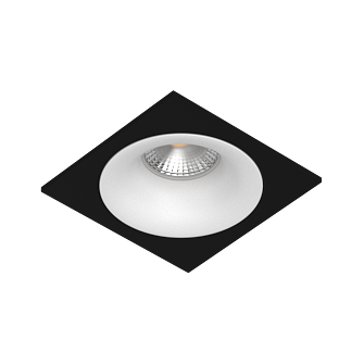 Встраиваемый светильник под сменную лампу Ledron MJ1003 SQ Black-White (2343)