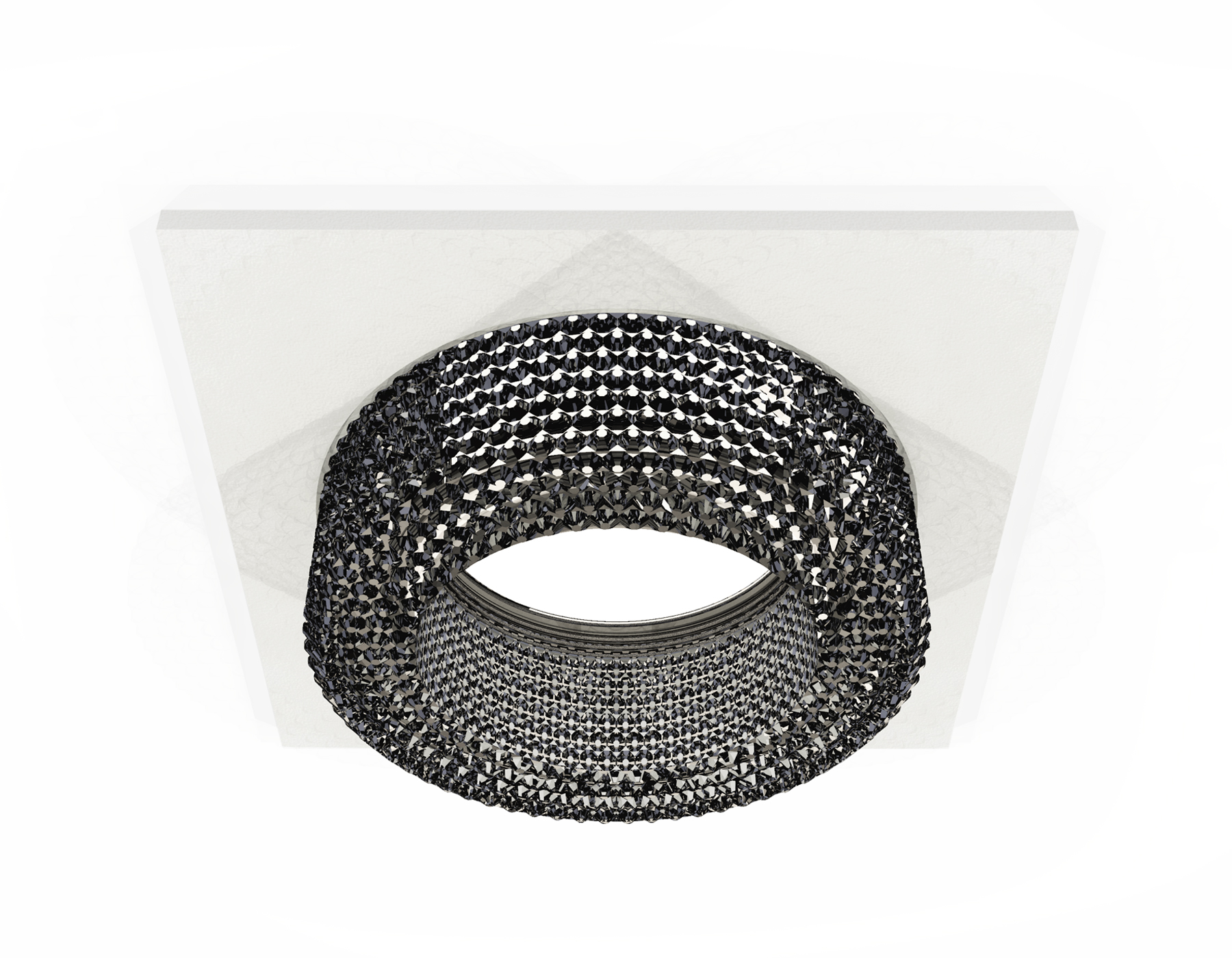 Комплект встраиваемого светильника с композитным хрусталем XC7631021 SWH/BK белый песок/тонированный MR16 GU5.3 (C7631, N7192)