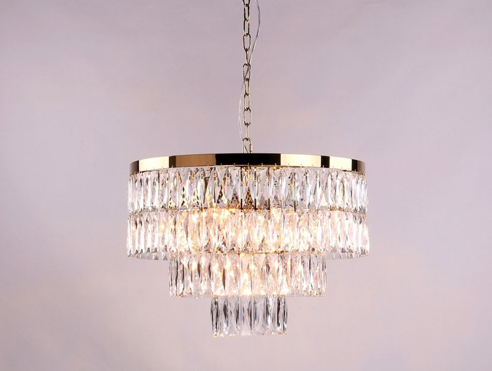 Подвесная люстра хрусталь 101255C gold (10125_5_c_gold)