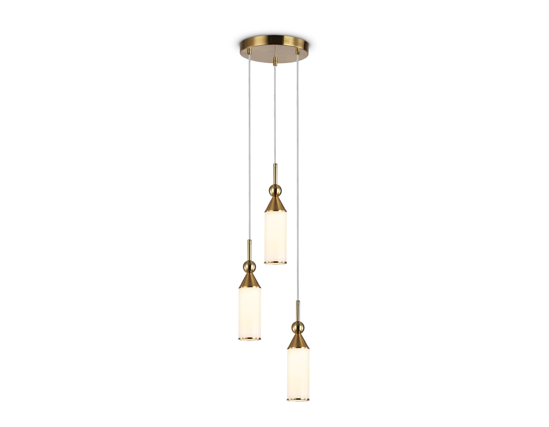 Подвесной светильник LH55272/3 BS/FR латунь/белый матовый E14 max 40W D230*1200