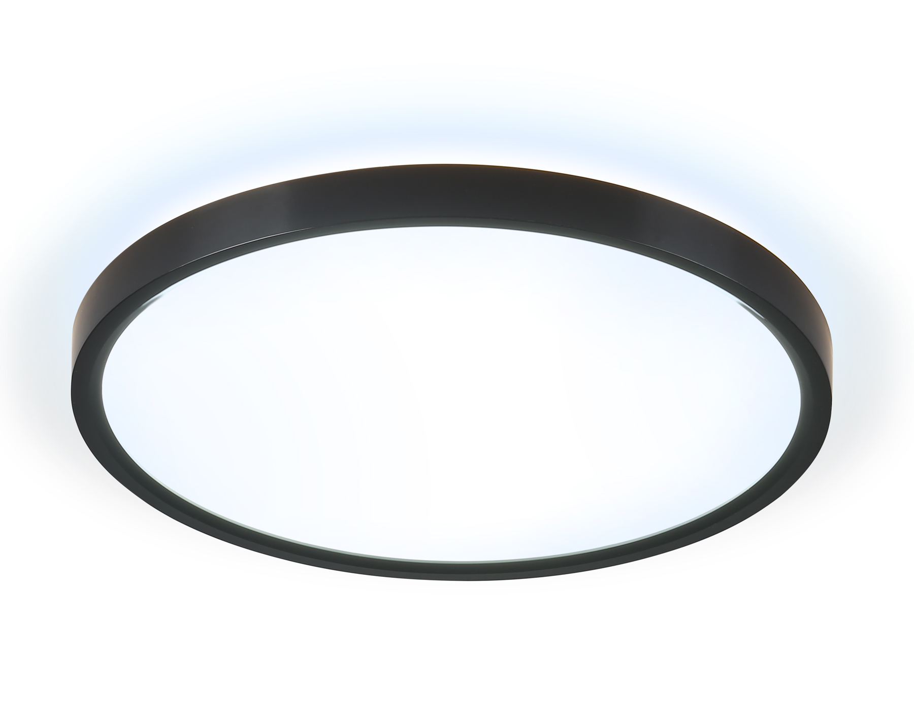 Потолочный светодиодный светильник с подсветкой FZ3055 BK черный IP44 33W+10W 6400+6400К D375*40 (Без ПДУ)