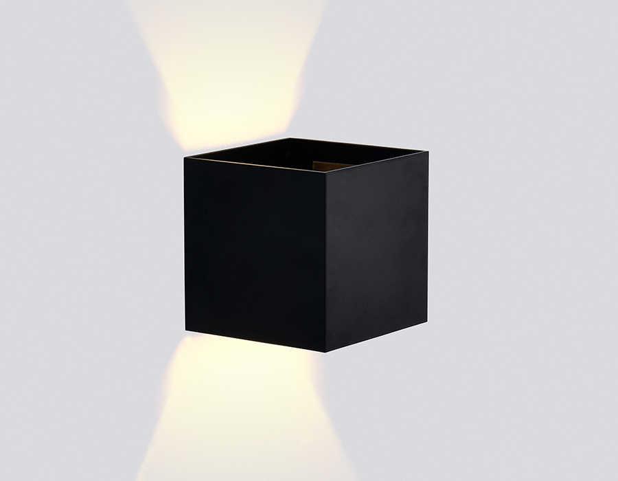 Настенный светодиодный светильник FW138 BK/S черный/песок LED 3000K 10W 100*100*100
