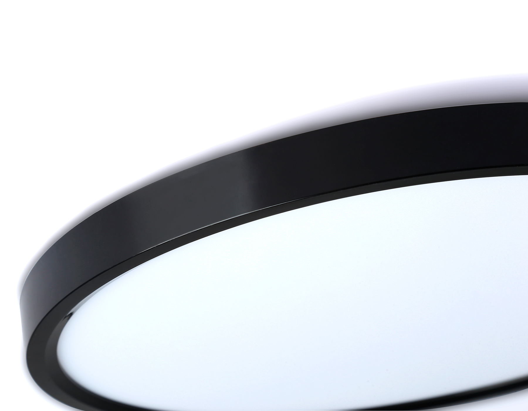 Потолочный светодиодный светильник с подсветкой FZ3050 BK черный IP44 24W+10W 6400+6400К D290*40 (Без ПДУ)