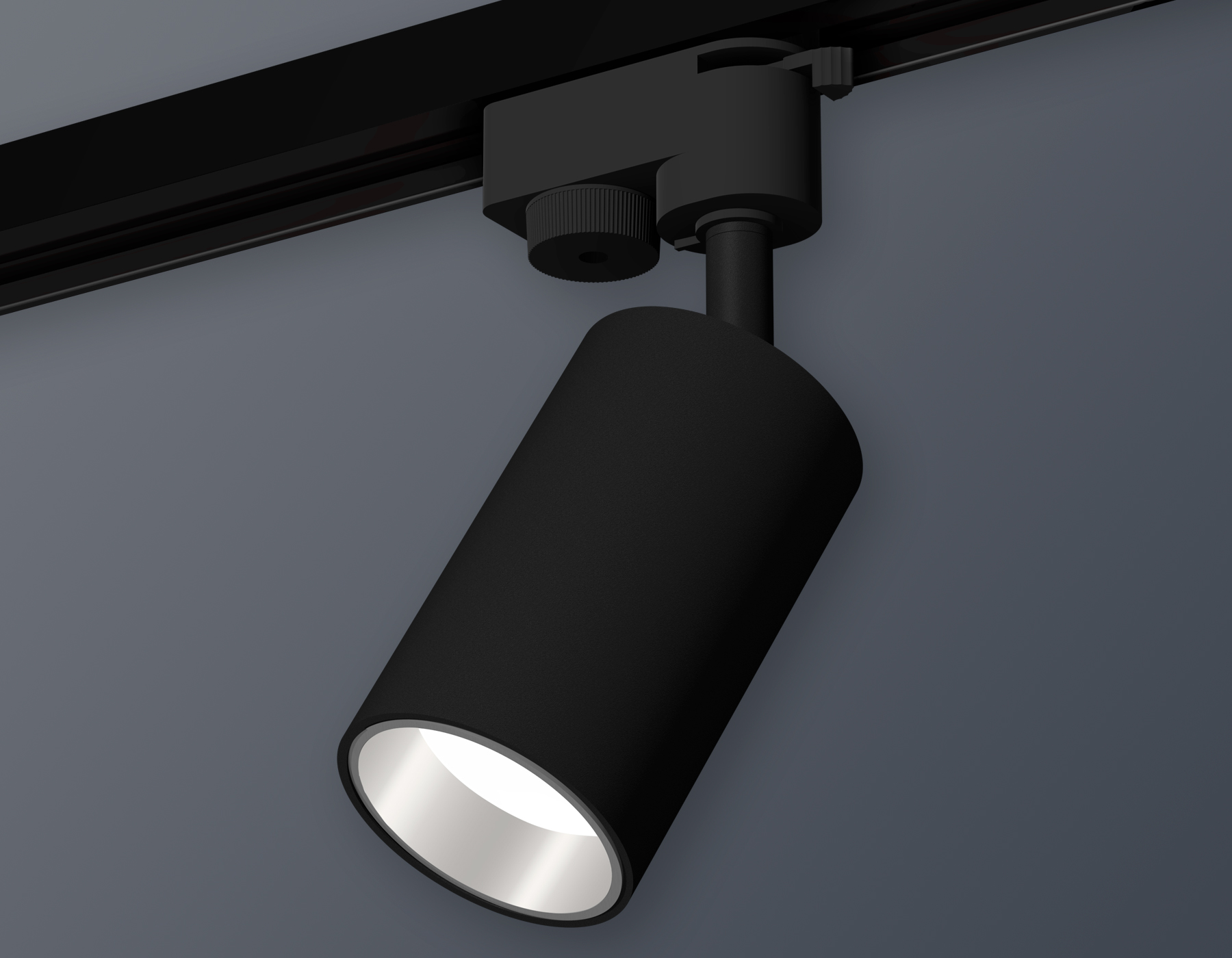 Комплект трекового однофазного светильника XT6323022 SBK/PSL черный песок/серебро полированное MR16 GU5.3 (A2521, C6323, N6112)