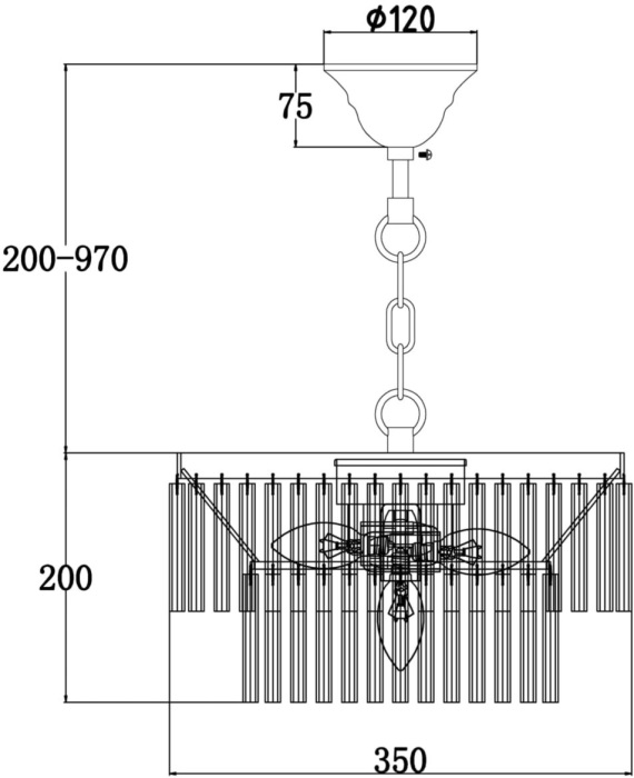 Подвесная люстра Colonne MOD093PL-04CH (mod093pl_04ch)