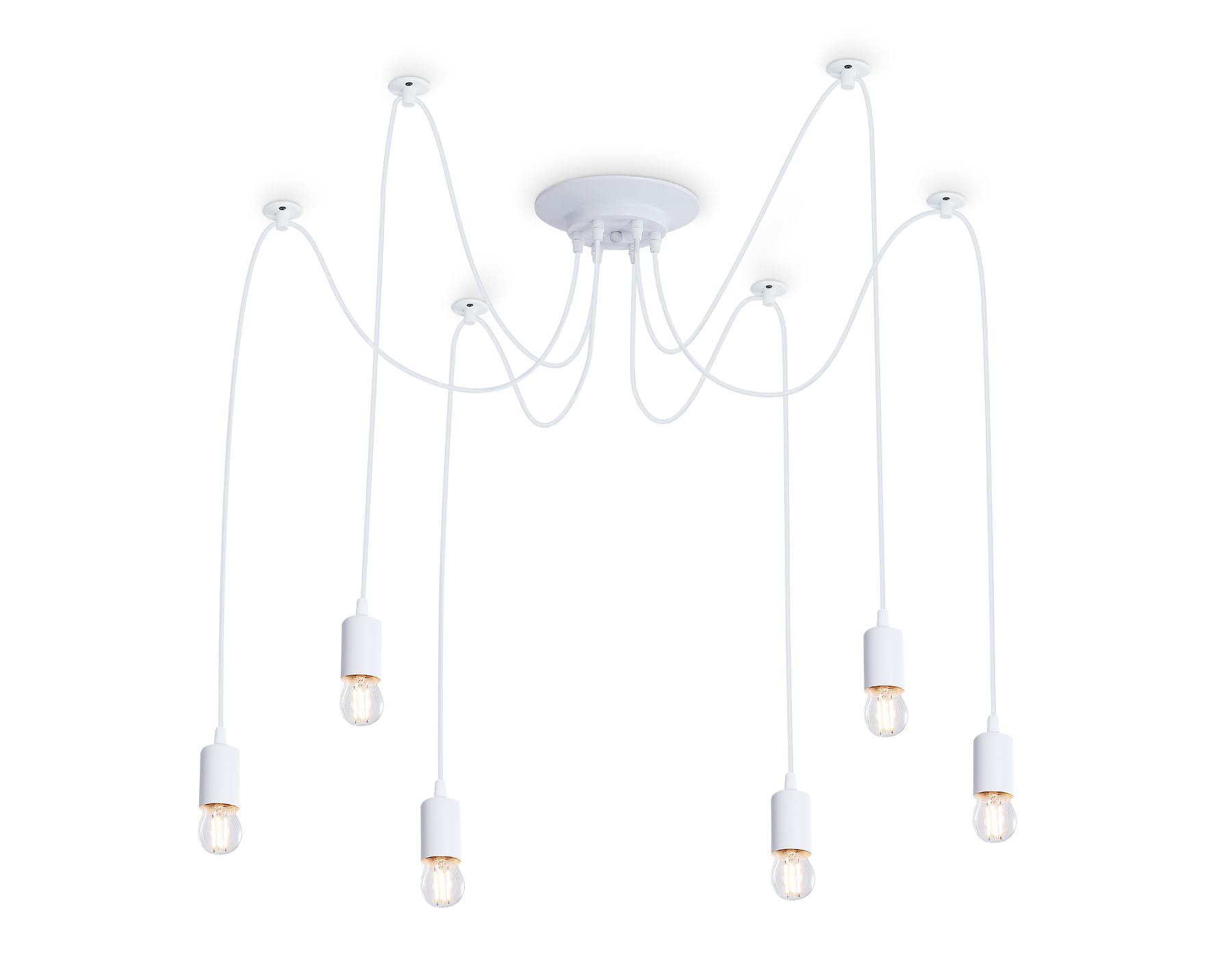 Подвесная люстра в стиле лофт TR8177/6 WH белый E27*6 max 40W D630*910