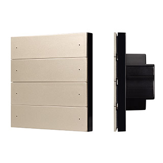 INTELLIGENT ARLIGHT Кнопочная панель SMART-DMX512-801-22-8G-8SC-DIM-IN Gold (230V, 2.4G) (IARL, IP20 Пластик, 5 лет) 039317