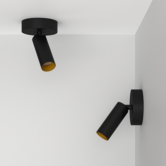 Накладной поворотный светодиодный светильник Ledron SAGITONY R1 S40 Dim Black-Gold 4000K (10853)