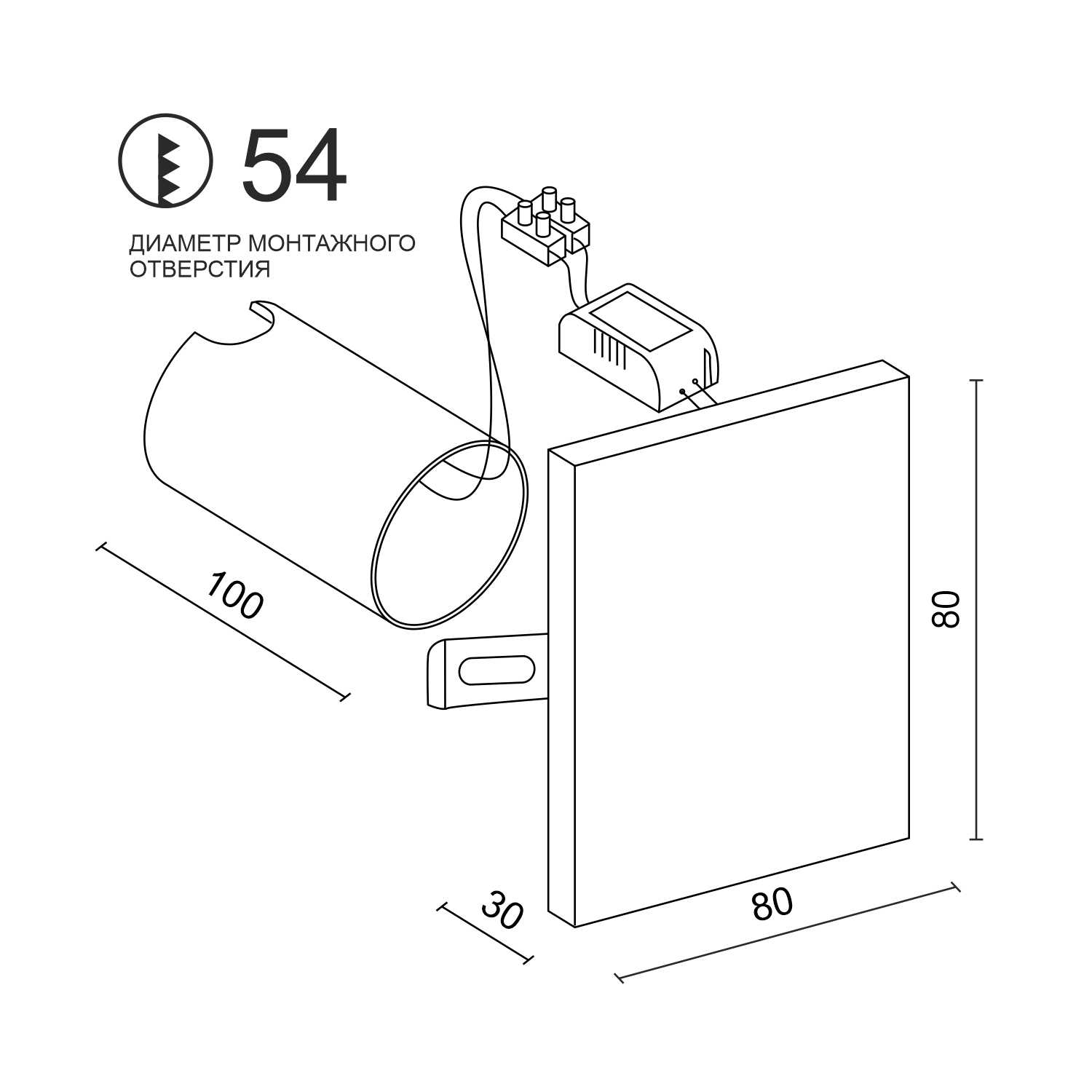 Встраиваемый светодиодный светильник для стен и ступеней Ledron ODL043 Wooden (4539)
