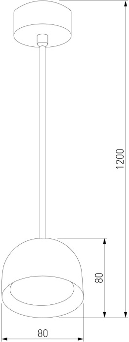 Подвесной светильник Elektrostandard Uno 50261 LED 8W 4000K графит (a065705)