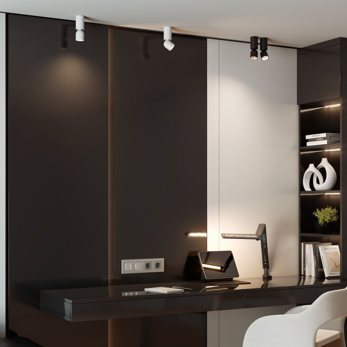 Спот потолочный накладной Elektrostandard Spot 25106LED 8W 4000K белыйчерный (a066397)