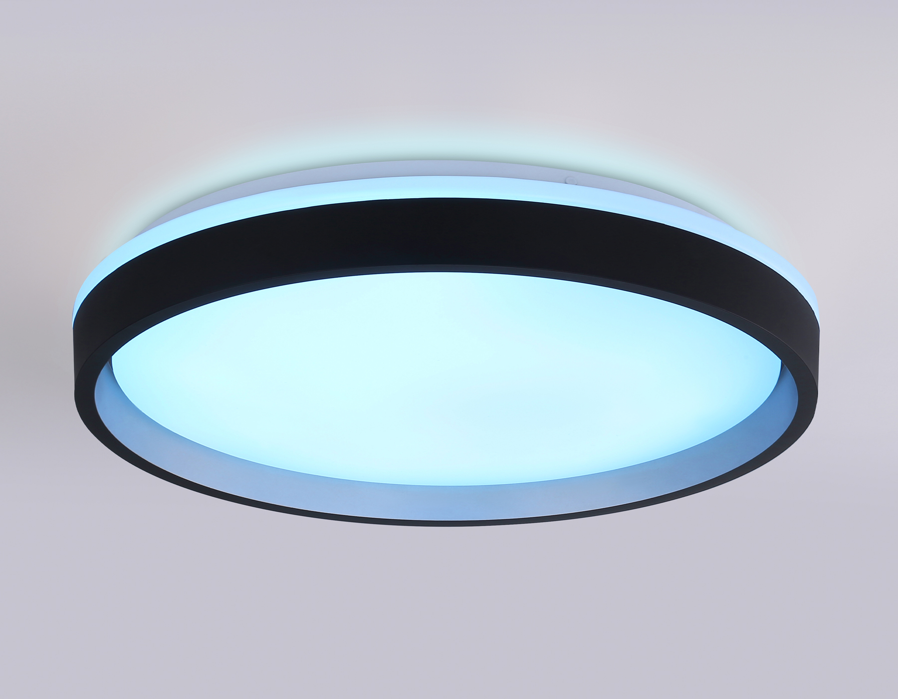 Светодиодный светильник RGB с пультом управления FZ610 BK/GD черный/золото IP20 66W 3000K-6500K+RGB D490*85 (ПДУ ИК)