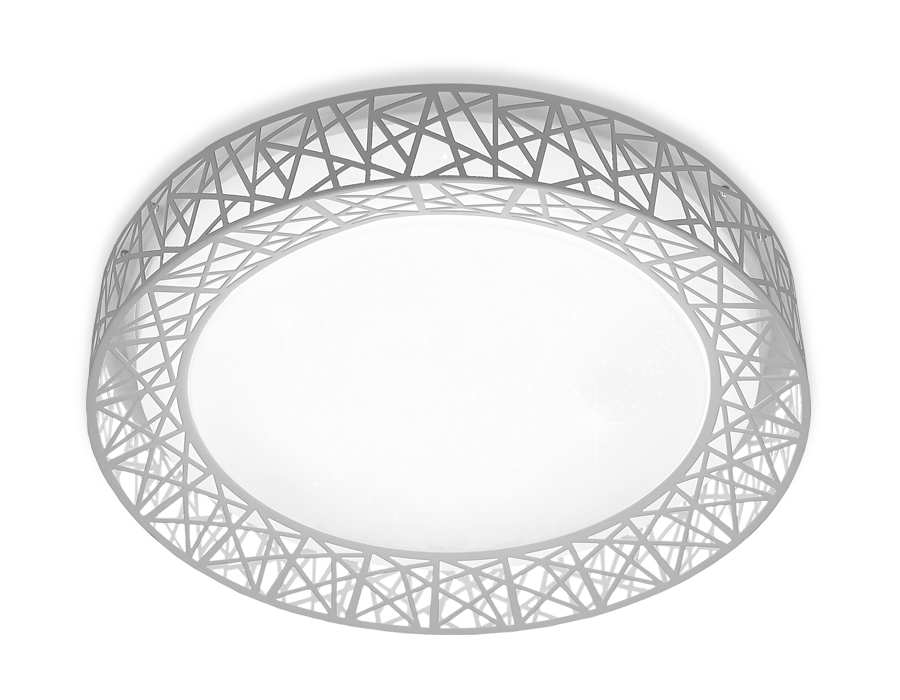 Потолочный светодиодный светильник с пультом FF122 WH белый 72W D500*95 (ПДУ ИК)