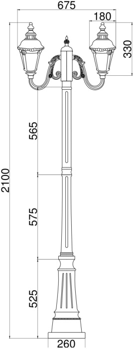Наземный фонарь IP44 Maytoni Goiri O028FL-03BZ (o028fl-03bz)