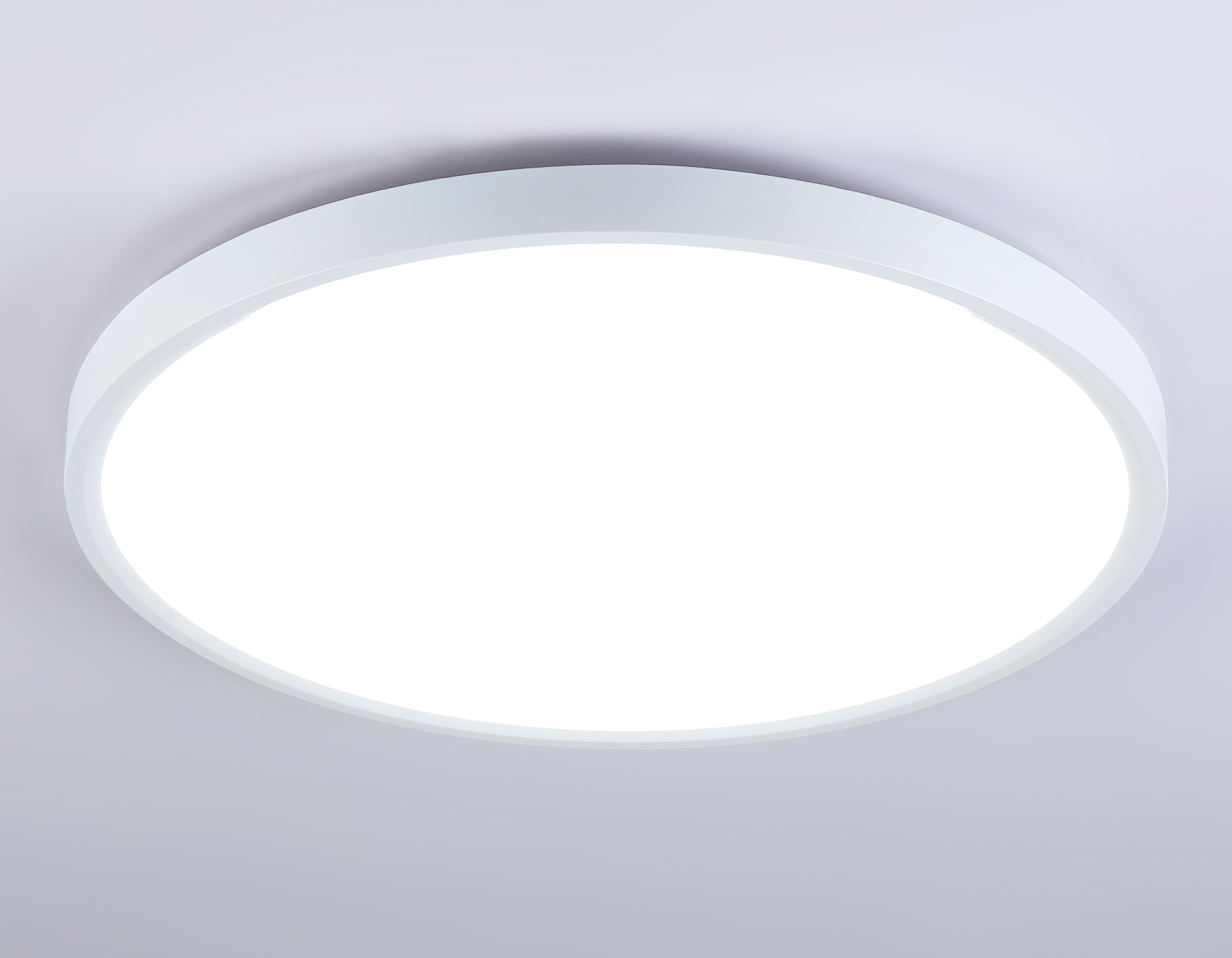 Потолочный светодиодный светильник с подсветкой FZ3005 WH белый IP44 33W+10W 6400+6400К D375*40 (Без ПДУ)