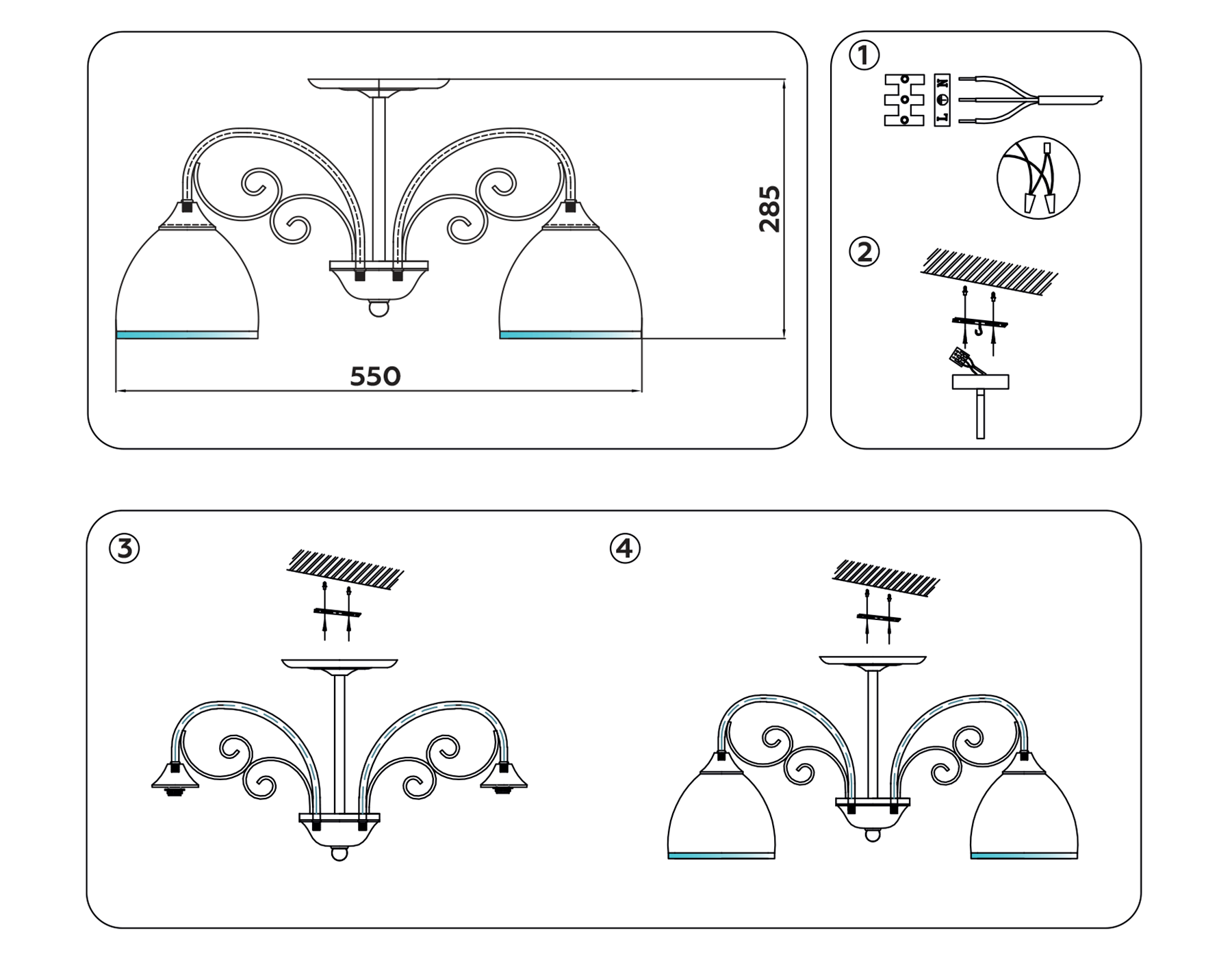 Подвесная люстра TR3181/3 CH/FR хром/белый матовый E27/3 max 40W D585*285