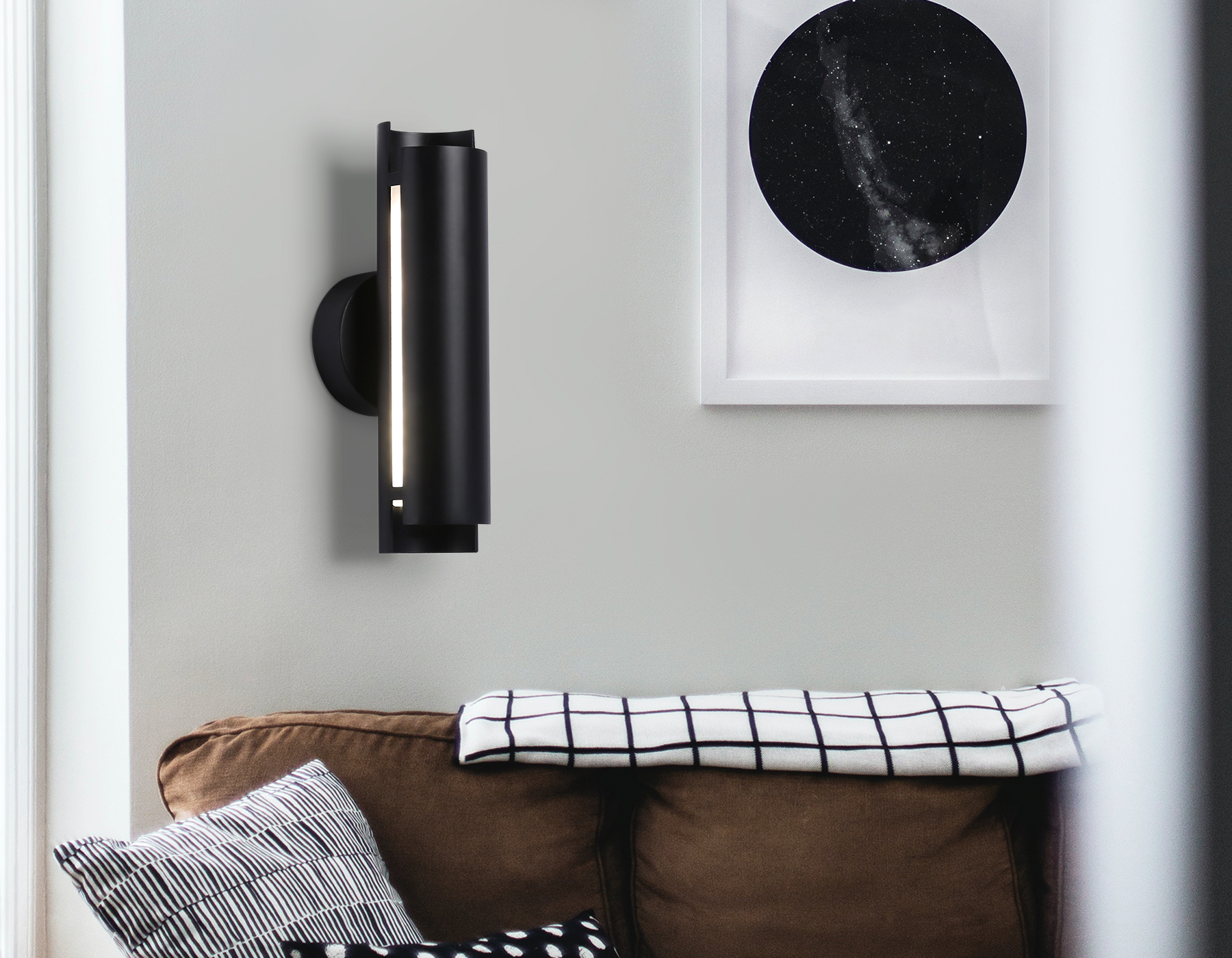 Настенный светодиодный светильник TN71332 BK черный LED 4W 4200K 230*60*100