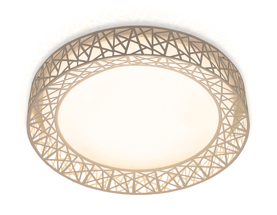 Потолочный светодиодный светильник с пультом FF122 WH белый 72W D500*95 (ПДУ ИК)