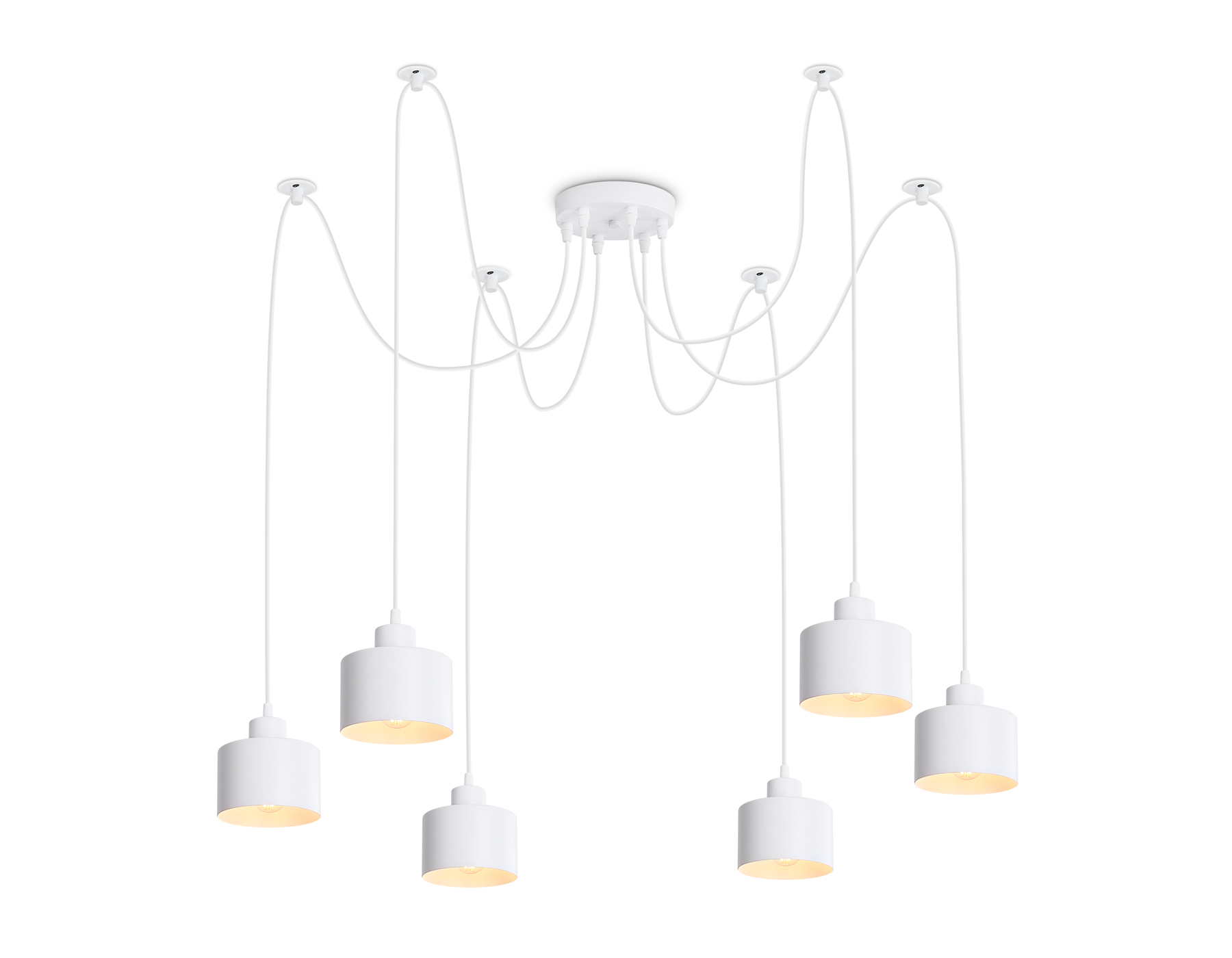 Подвесной светильник в стиле лофт TR8131/6 WH белый E27*6 max 40W D700*800