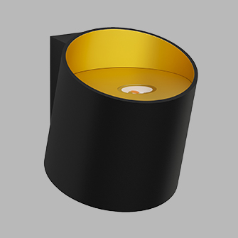 Настенный светодиодный светильник Ledron COME Black-Gold (2892)