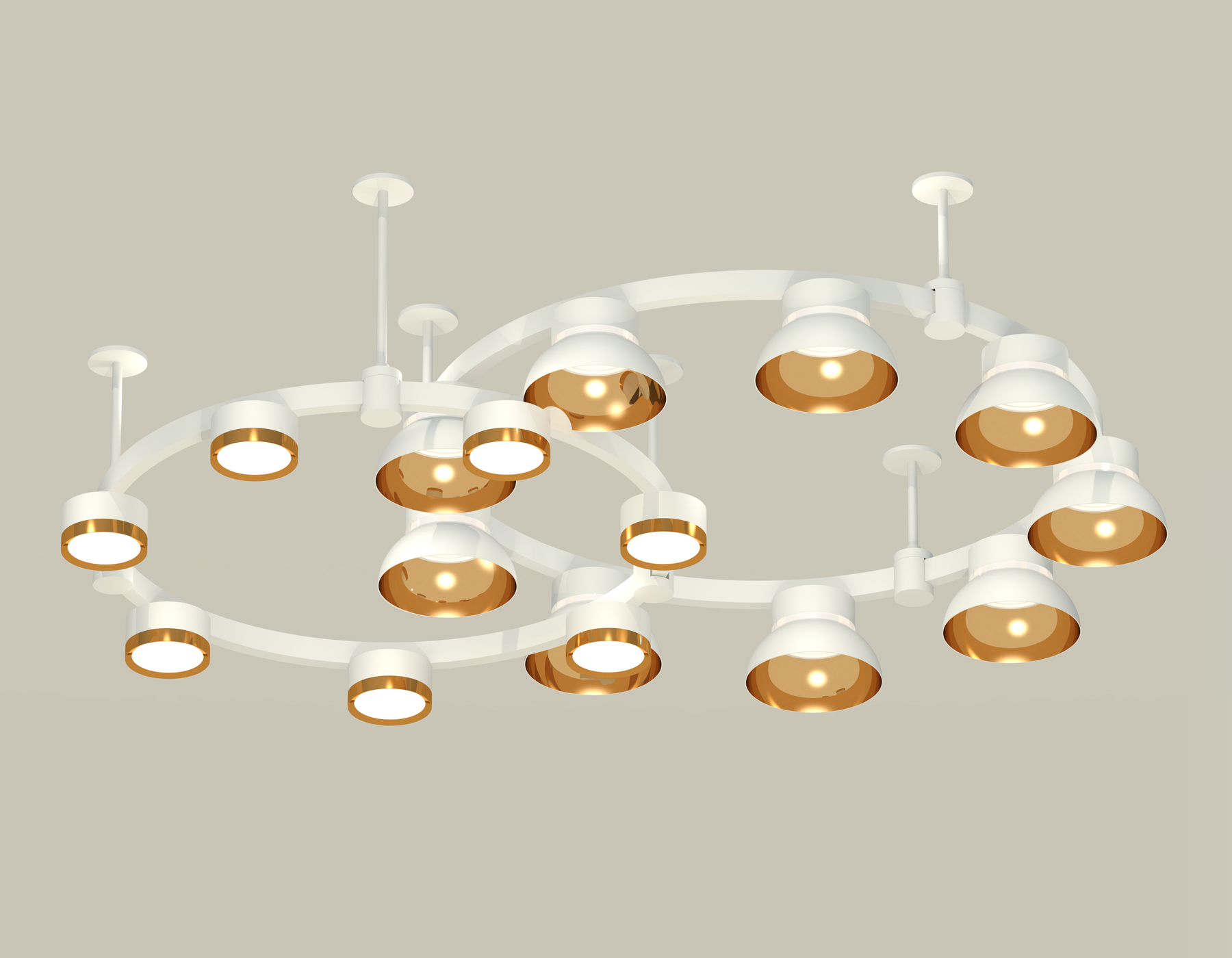 Комплект подвесного светильника Techno Ring с акрилом XR92211110/16 SWH/PYG/CL белый песок/золото желтое полированное/прозрачный GX53