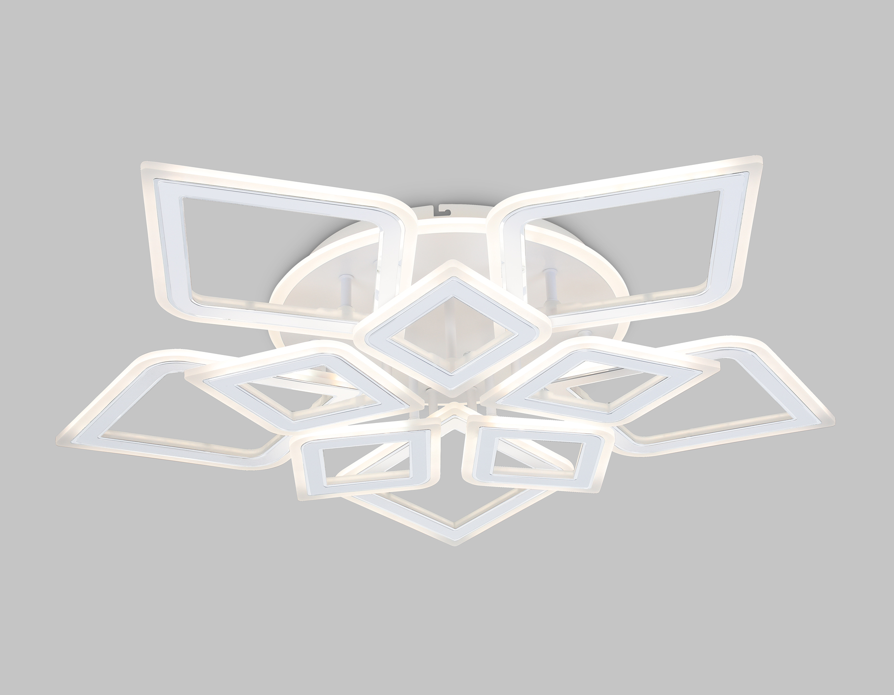 Потолочный светодиодный светильник с пультом FA8914/5+5 WH/CH белый/хром 193W 3000K-6400K 770*740*120 (ПДУ РАДИО 2.4G)