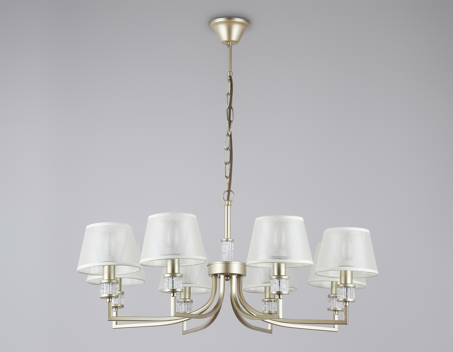 Подвесная люстра с абажурами LH71217/8 CGD золото E14/8 max 40W D790*750