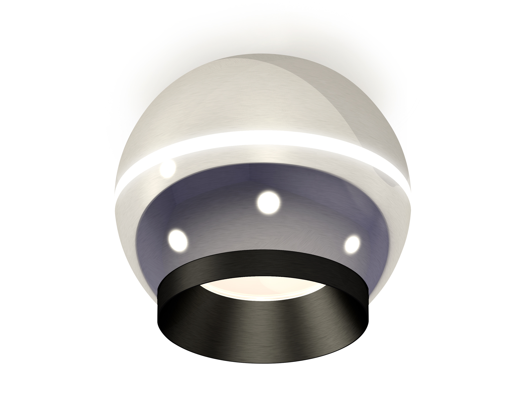 Комплект накладного светильника с дополнительной подсветкой XS1104001 PSL/PBK серебро полированное/черный полированный MR16 GU5.3 LED 3W 4200K (C1104, N7031)