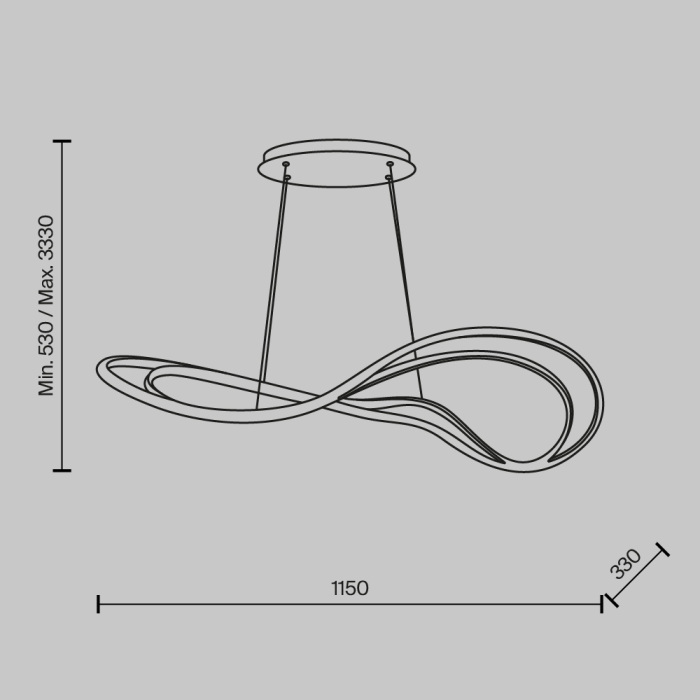 Подвесной светильник Maytoni Plons MOD283PL-L65BS3K (mod283pl-l65bs3k)