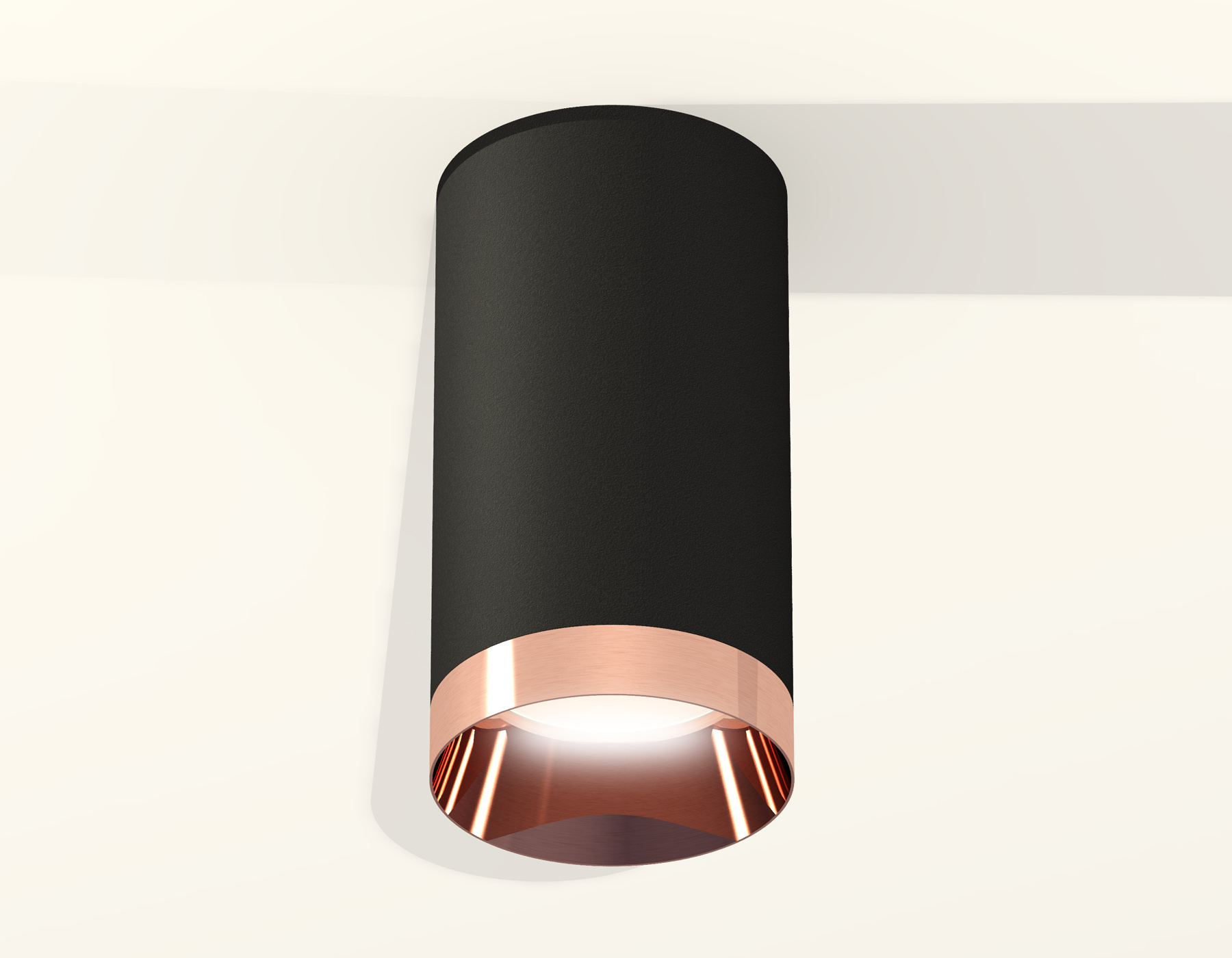 Комплект накладного светильника XS6323025 SBK/PPG черный песок/золото розовое полированное MR16 GU5.3 (C6323, N6135)