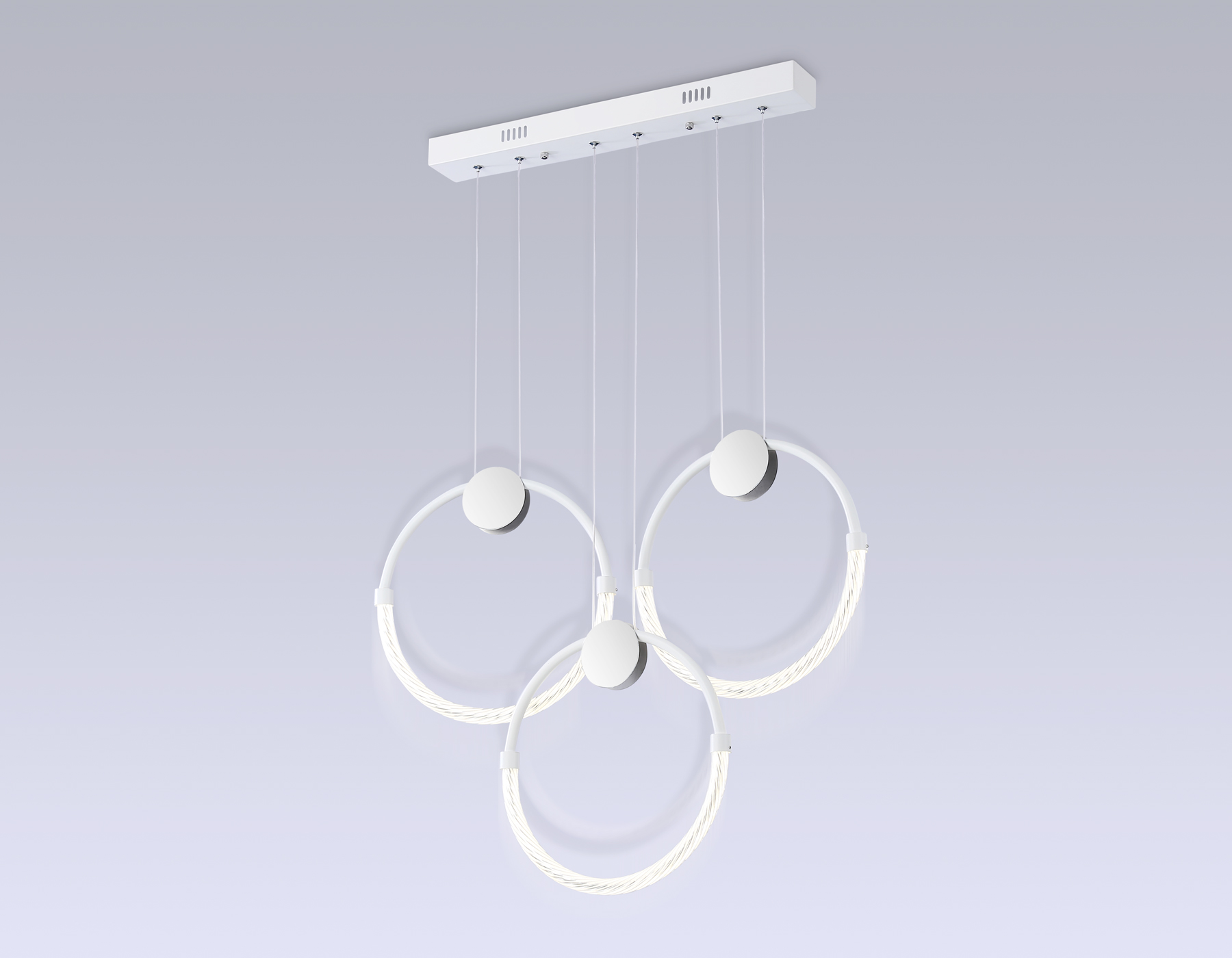 Подвесной светодиодный светильник FL10595/3 WH/CH белый/хром 4200K 34W 630*20*1200 (Без ПДУ)