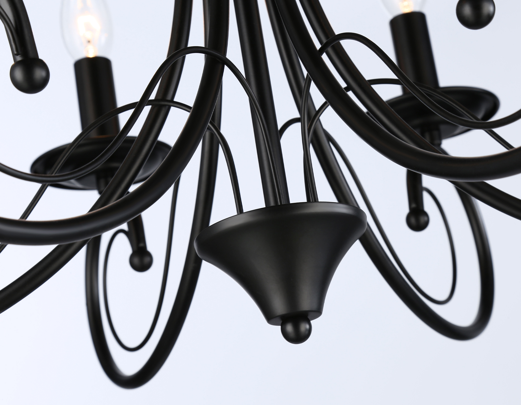 Подвесная люстра TR9612/6 BK черный E14/6 max 40W D560*650