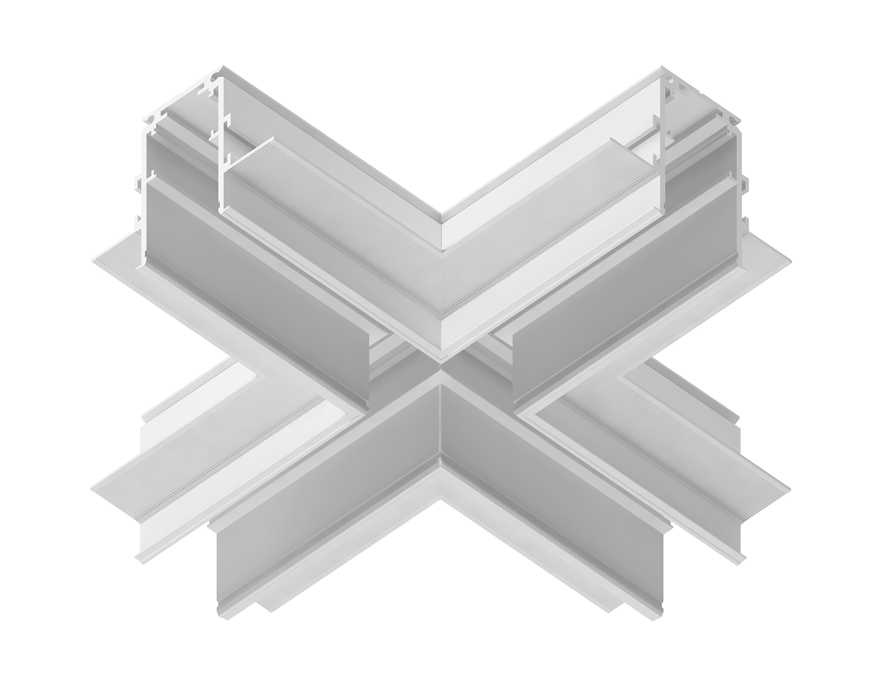 Коннектор х-образный для встраиваемого шинопровода Magnetic GL3357 WH белый коннектор х-образный встраиваемый 170*170*46,8