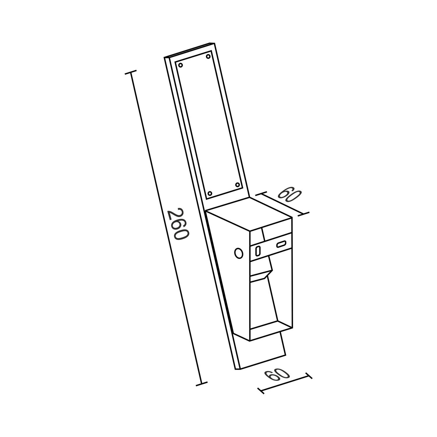 Настенный светодиодный светильник Ledron LD122606W Black (3000)