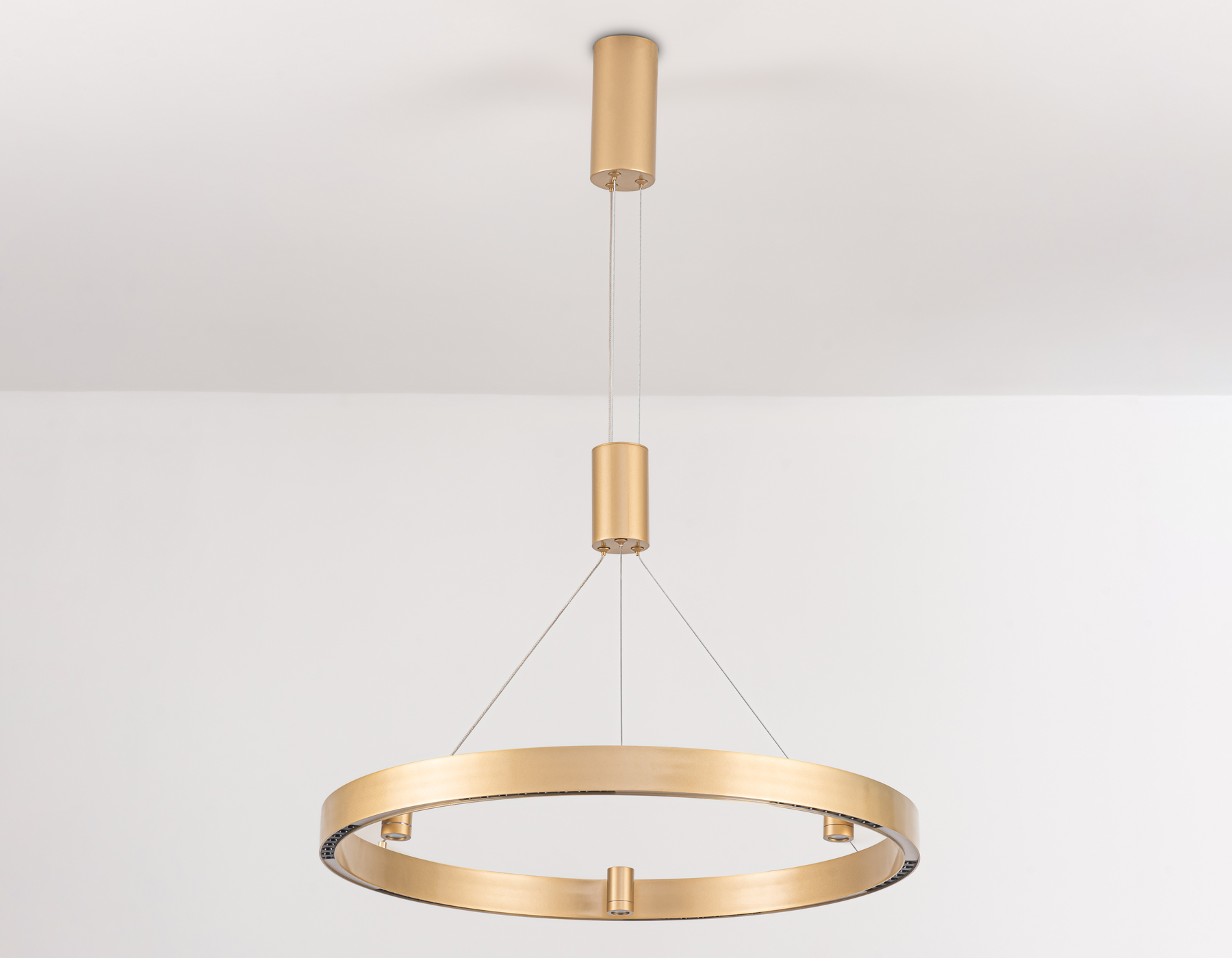 Подвесной светодиодный светильник FL5846/1+3 GD золото 40W 3000K/4200K/6400K D600*1200 (без ПДУ)