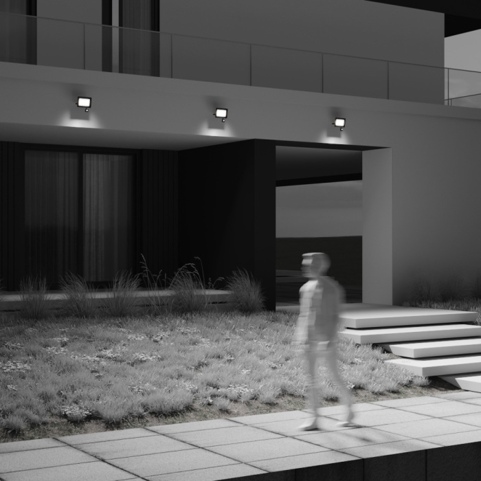 Прожектор уличный светодиодный с датчиком движения Maytoni Flood FL001-L50B4KSR (fl001-l50b4ksr)