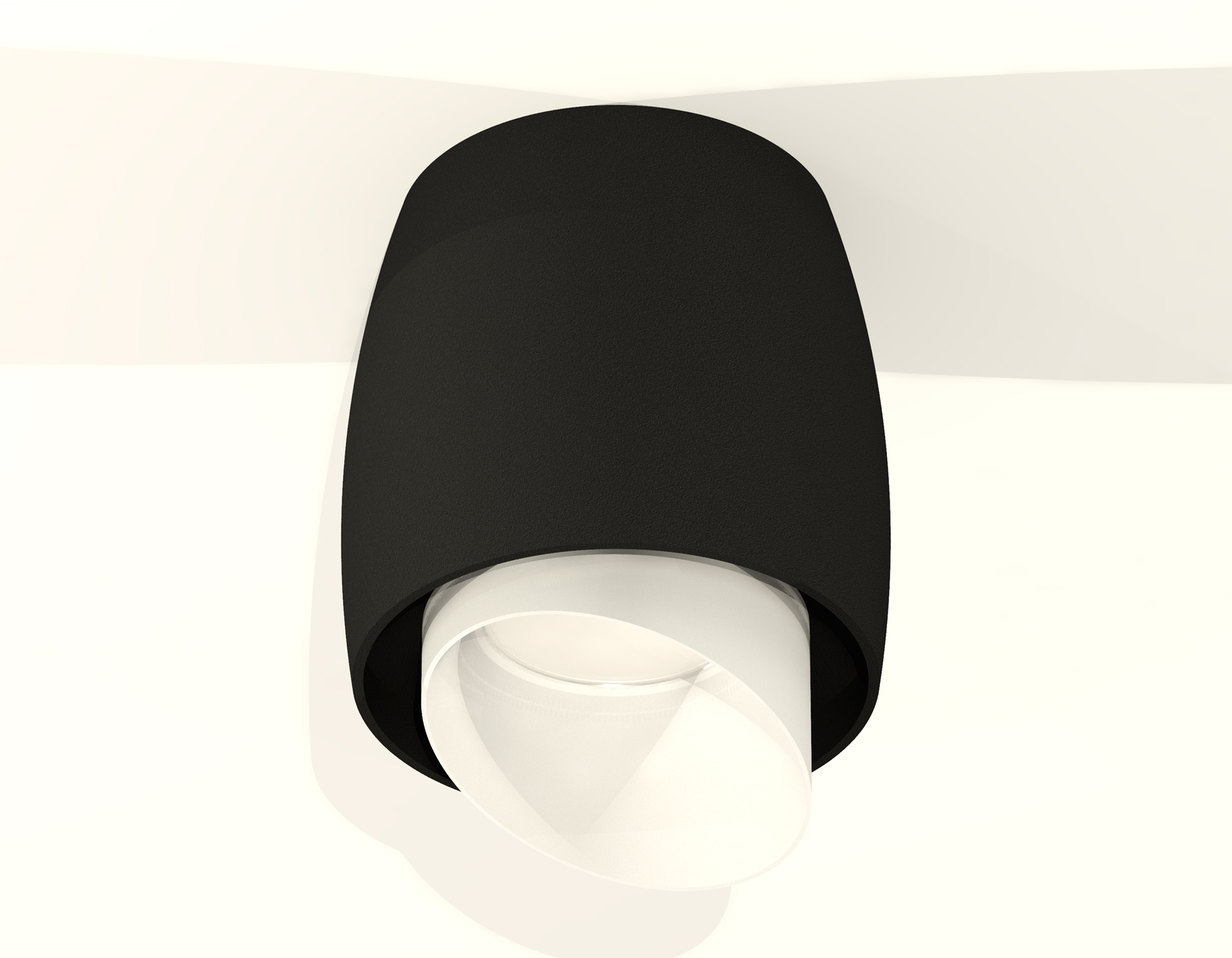 Комплект накладного светильника с акрилом XS1142042 SBK/FR черный песок/белый матовый MR16 GU5.3 (C1142, N7175)