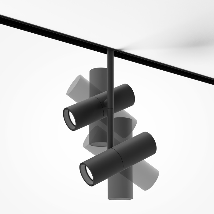 Трековый светильник магнитный 48V Maytoni Elti Duo TR005-2-2X12W3K-B (tr005-2-2x12w3k-b)