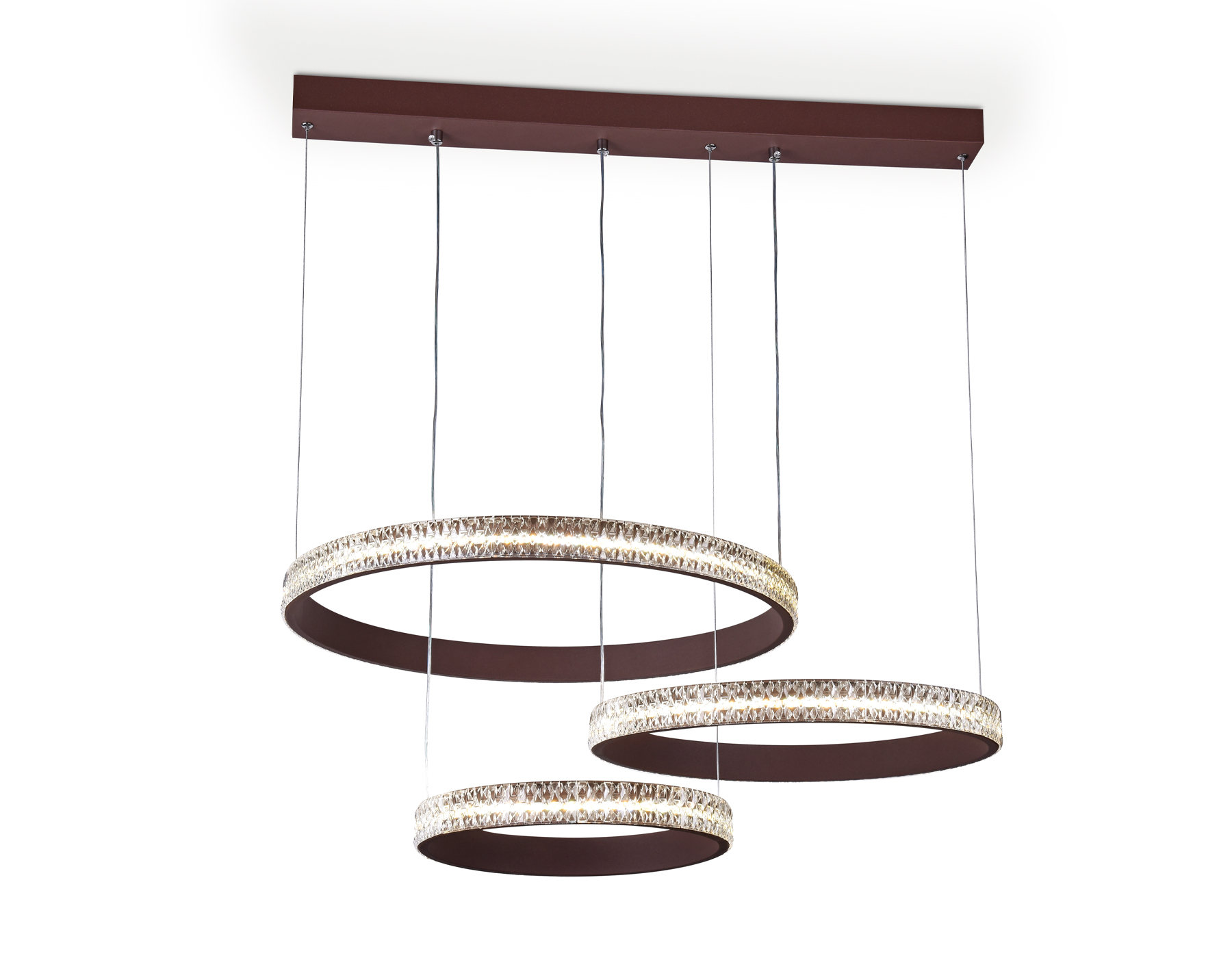 Подвесной светодиодный светильник с пультом FA6162 CF кофе 99W 720*500*900 (ПДУ РАДИО 2.4)