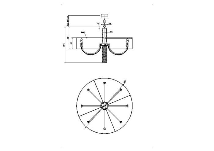 Подвесная люстра Talento DIA008PL-08CH (dia008pl_08ch)
