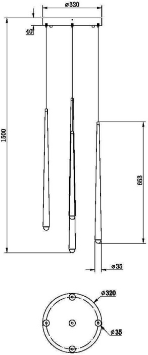 Подвесной светильник Maytoni Cascade MOD132PL-L30BSK (mod132pl-l30bsk)