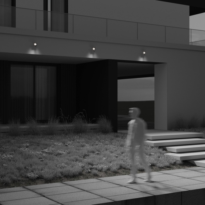 Прожектор уличный светодиодный с датчиком движения Maytoni Flood FL001-L10B4KSR (fl001-l10b4ksr)