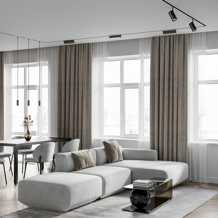 Шинопровод магнитный Elektrostandard Slim Magnetic встраиваемый с местом под светодиодную ленту чрный 2м 8513200 (electrostandart_a063990)