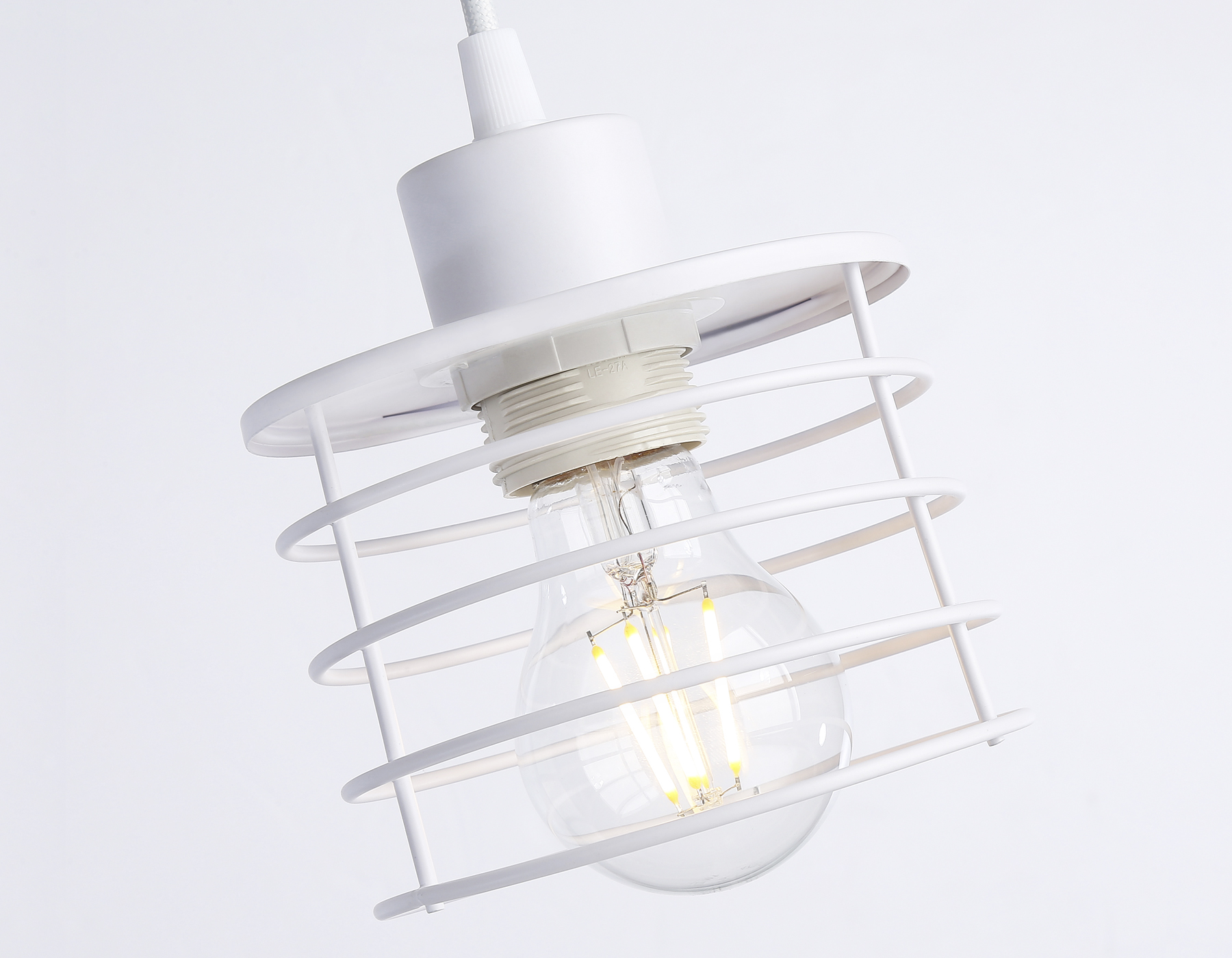 Подвесной светильник в стиле лофт TR8065 WH белый E27 max 40W D120*950