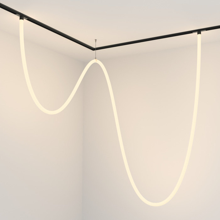 Трековый подвесной светильник Tau Exility 3000K 100Вт 360 LED магнитный Maytoni Technical TR101-2-100W3K-B (tr101-2-100w3k-b)