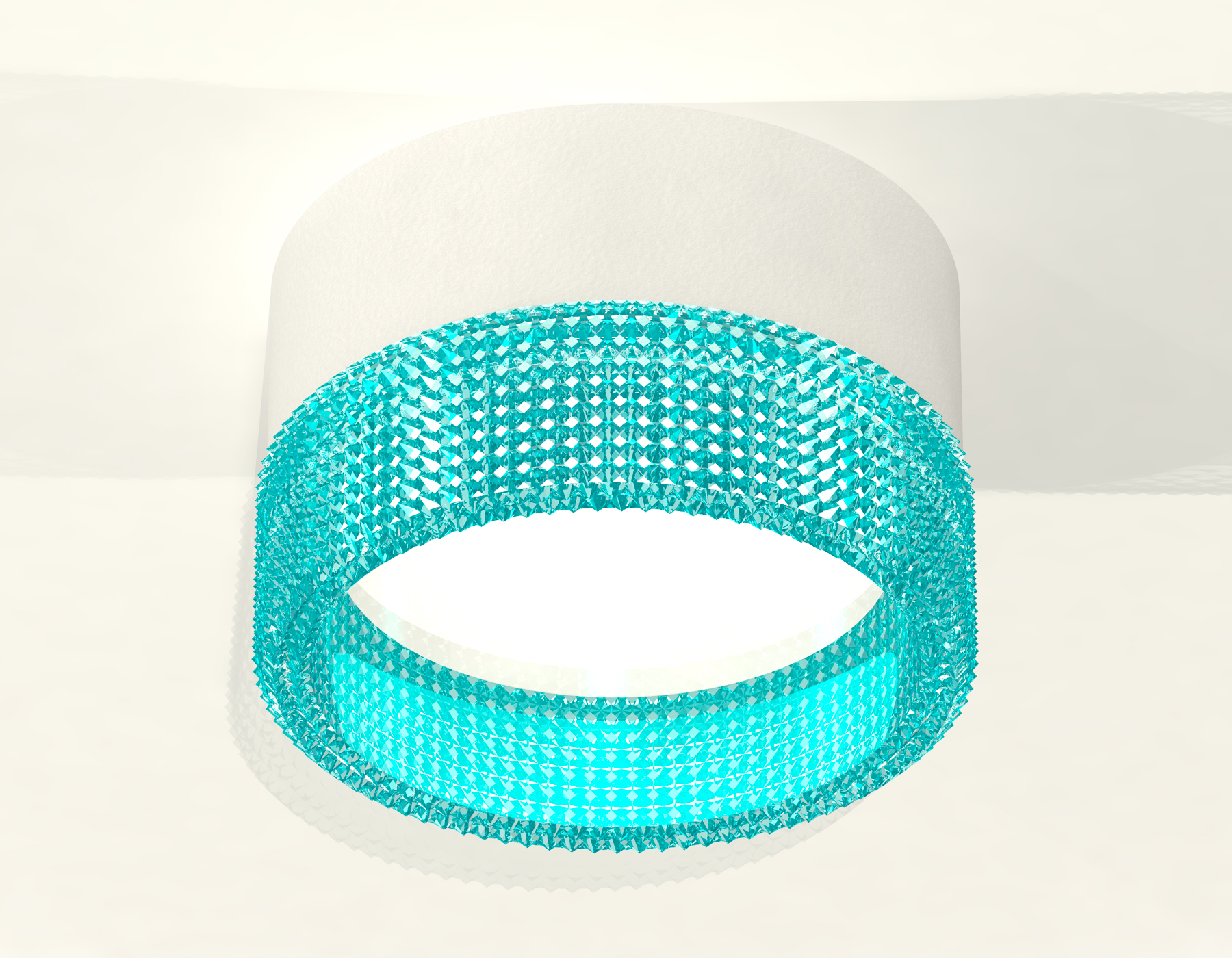 Комплект накладного светильника с композитным хрусталем XS8101033 SWH/BL белый песок/голубой GX53 (C8101, N8488)