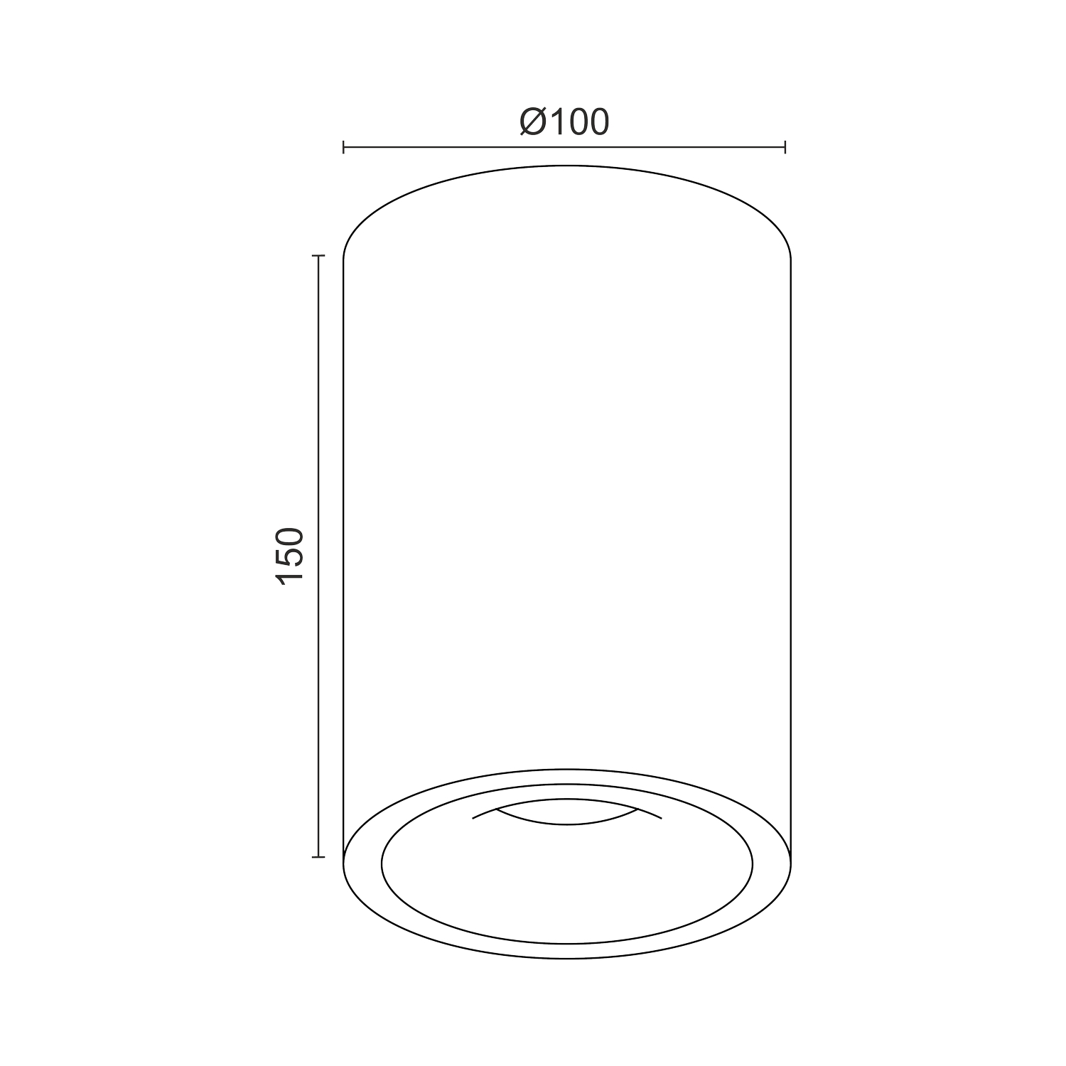 Накладной светильник под сменную лампу Ledron MJ1027 Black 150 (2835)
