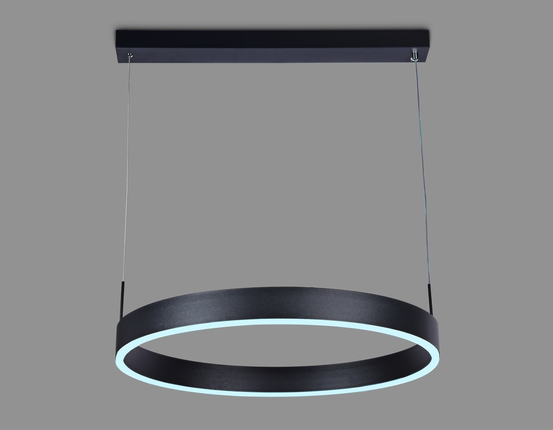 Подвесной светодиодный светильник с пультом управления FA6606 BK черный 51W D600*700 (ПДУ РАДИО 2.4G)