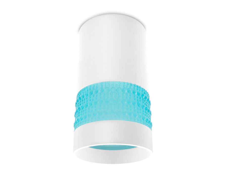 Накладной точечный светильник GU5.3 TN371 SWH/BL белый песок/голубой GU5.3 D65*117